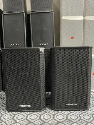 出售二手音响设备，KTV卡拉OK酒吧舞台演出K歌音箱 电视 点歌机 专业音箱 后级功放 无线话筒 前