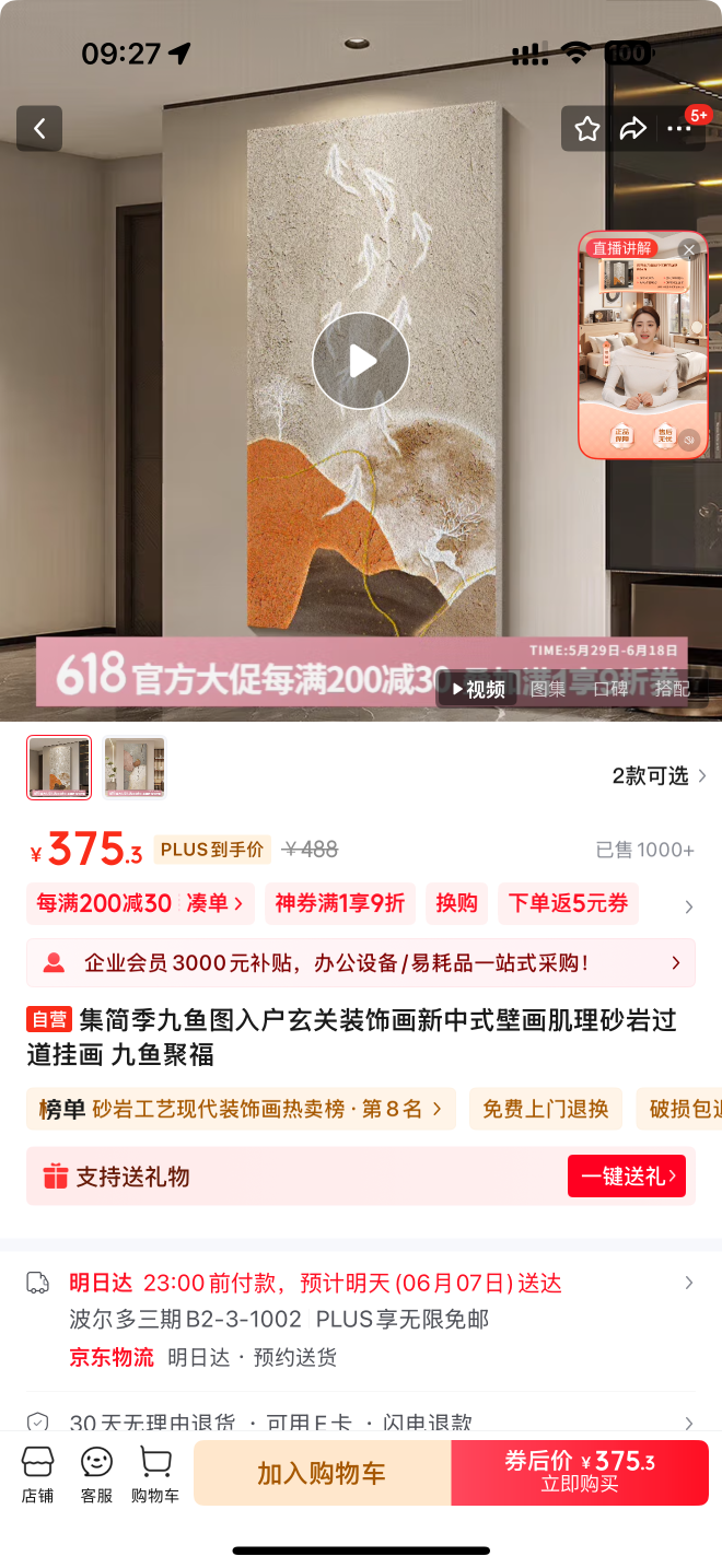 清闲置入户玄关画150元9.5成新，因搬家外地带不走，含泪转有缘人
