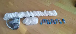 有需要的联系口罩一个，口罩垫一年用不完，直磨钢头十个