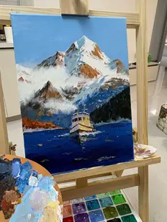 🎨 丙烯手绘｜画布成品画 纯手绘丙烯画布作品，亚麻画布基底，颜料干透后防水耐光，久放不易变色。 尺寸